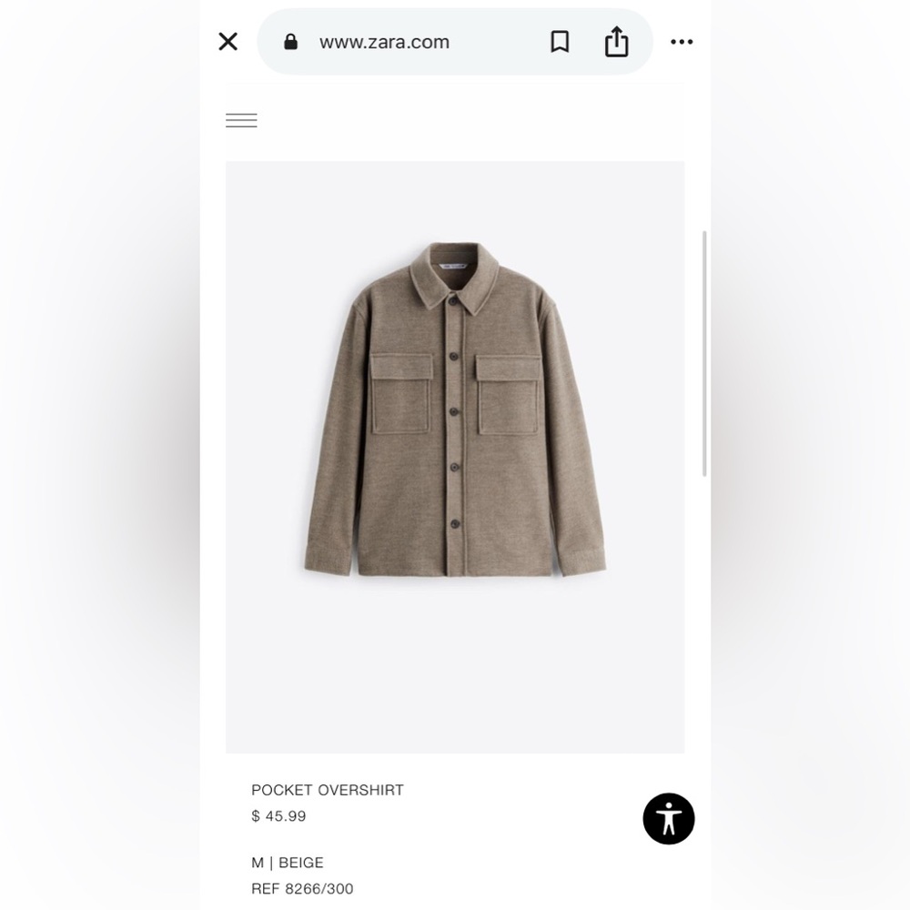ZARA OVERSHIRT